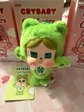 Popmart Crybaby x Care Bears Green Good Luck Bear